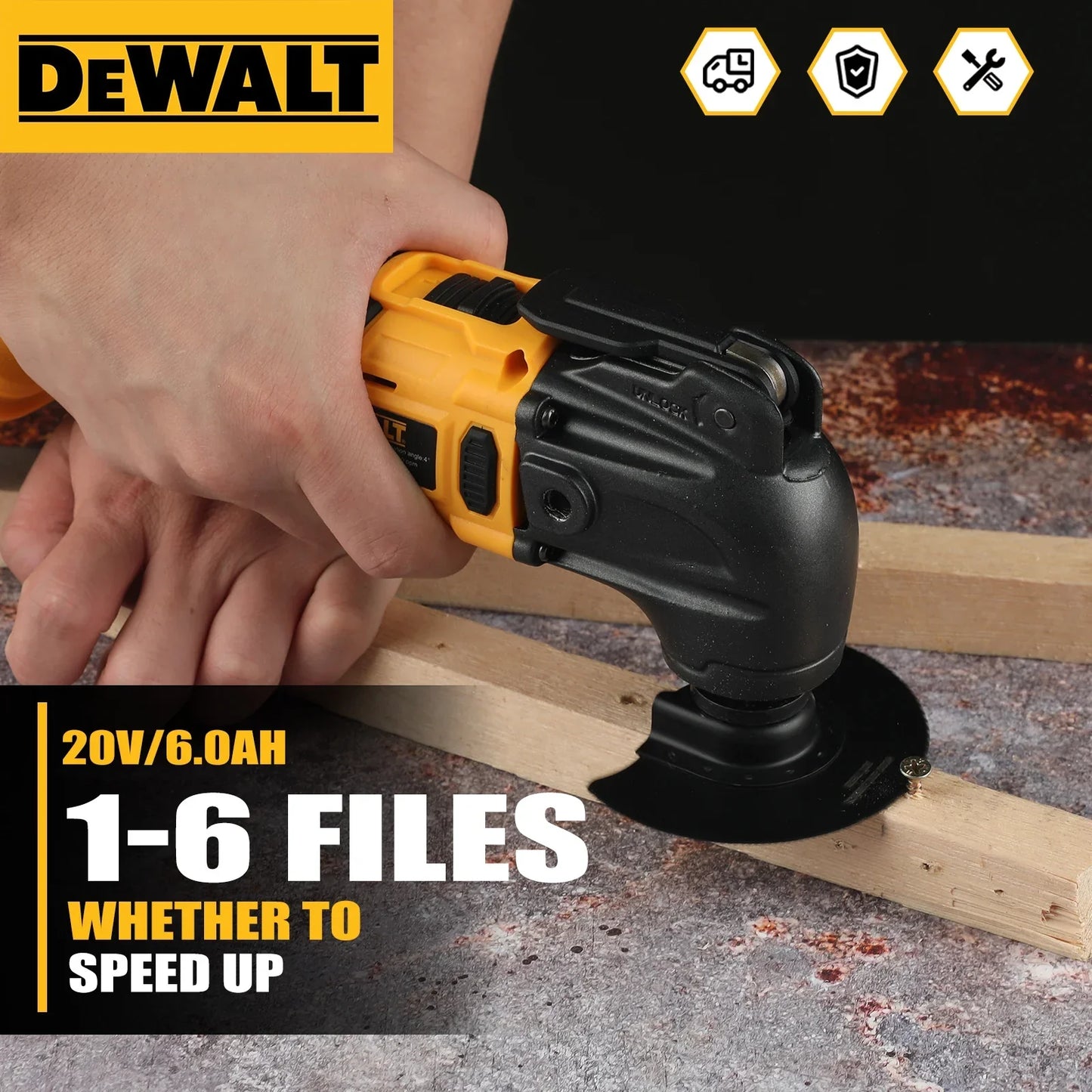 Utensile oscillante DeWalt Brushless a sgancio rapido — strumento multifunzionale, macchina da taglio elettrica ricaricabile
