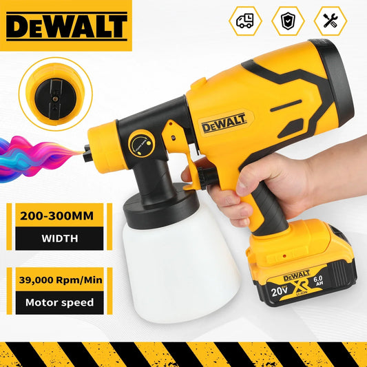 Pistola a spruzzo elettrica DEWALT da 800 ml – senza fili, batteria da 18 V – di livello professionale per applicazioni uniformi su pareti, mobili e progetti fai-da-te