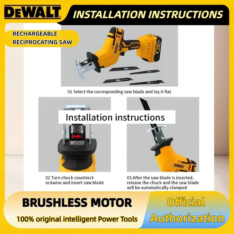 Sega reciproca elettrica brushless Dewalt 20V — utensile cordless da 2800 RPM per tagliare metallo, legno e tubi
