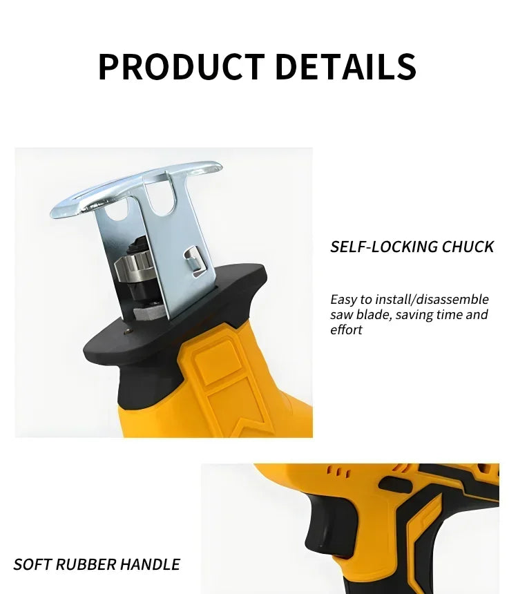 Sega reciproca elettrica brushless Dewalt 20V — utensile cordless da 2800 RPM per tagliare metallo, legno e tubi