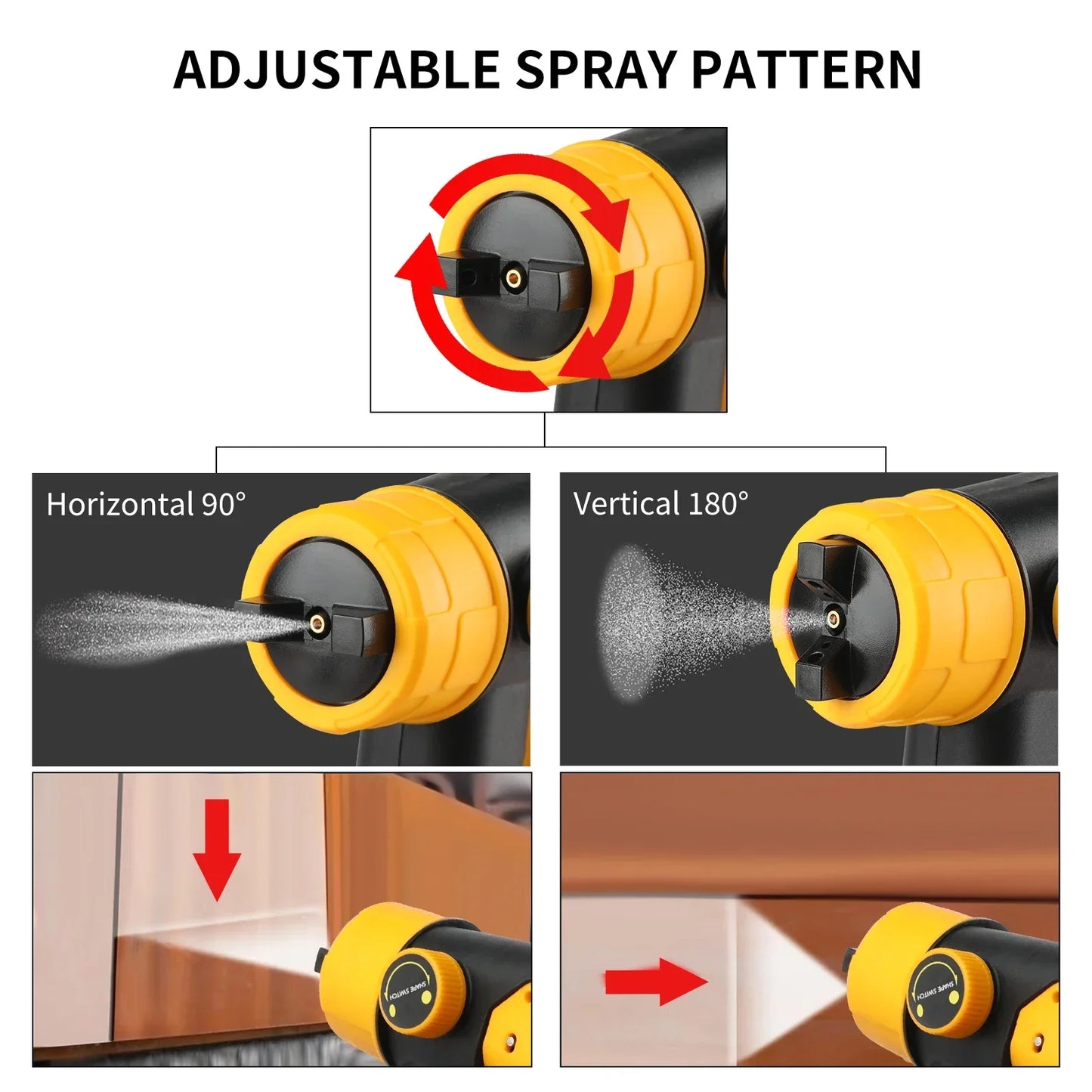 Pistola a spruzzo elettrica DEWALT da 800 ml – senza fili, batteria da 18 V – di livello professionale per applicazioni uniformi su pareti, mobili e progetti fai-da-te