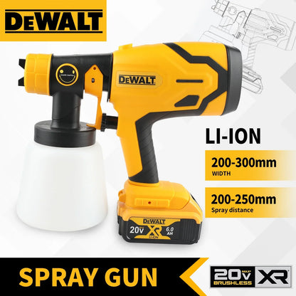 Pistola a spruzzo elettrica DEWALT da 800 ml – senza fili, batteria da 18 V – di livello professionale per applicazioni uniformi su pareti, mobili e progetti fai-da-te